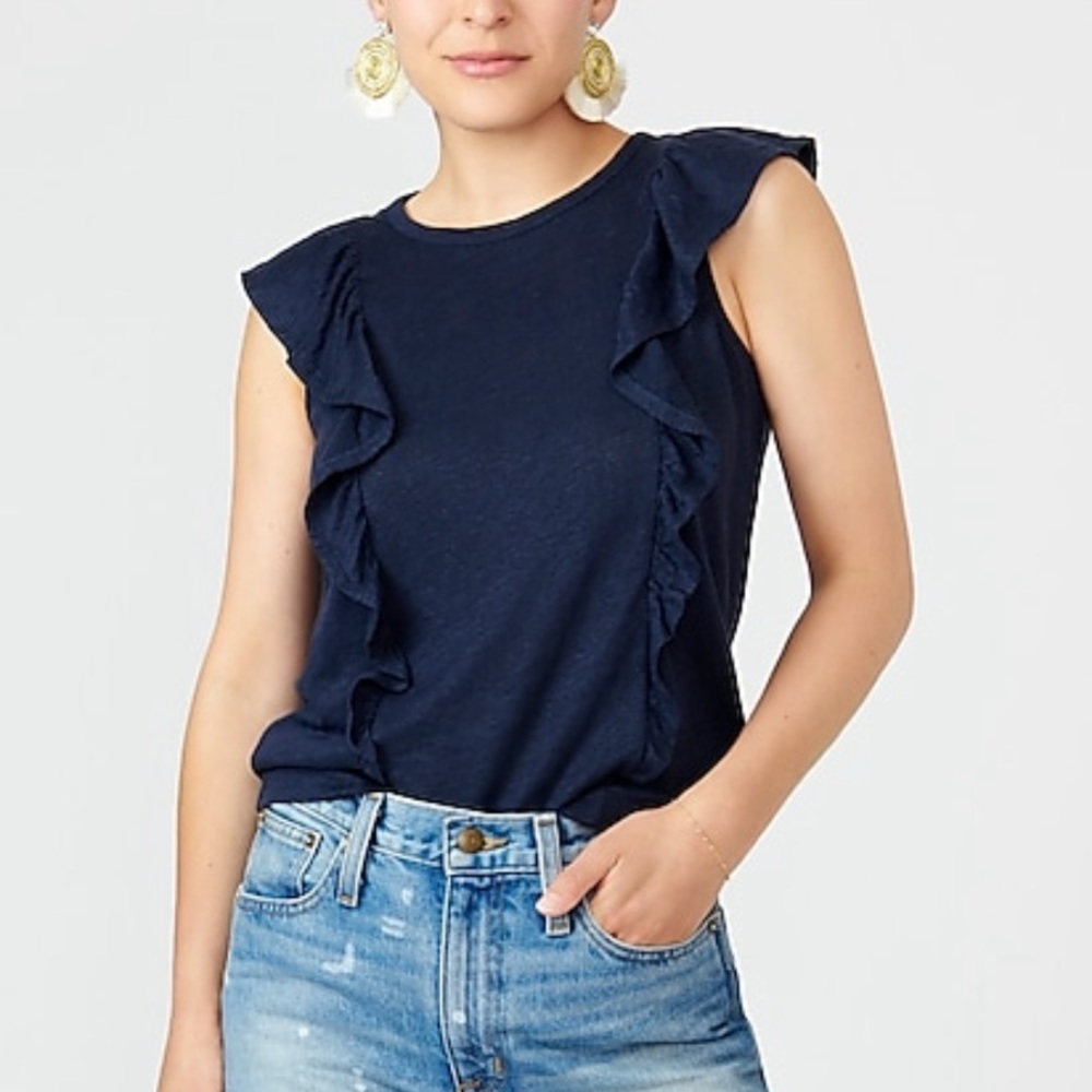 NWT J. Crew Ruffle Tank